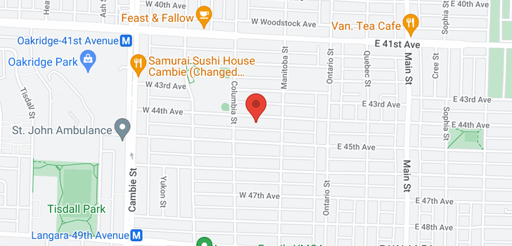 map of 150 W 44TH AVENUE